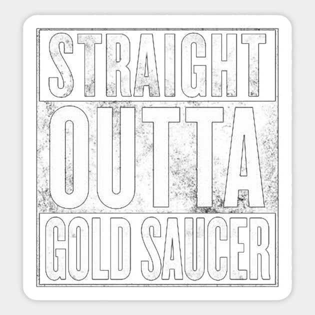 Straight Outta Gold Saucer - Final Fantasy VII Sticker by thethirddriv3r